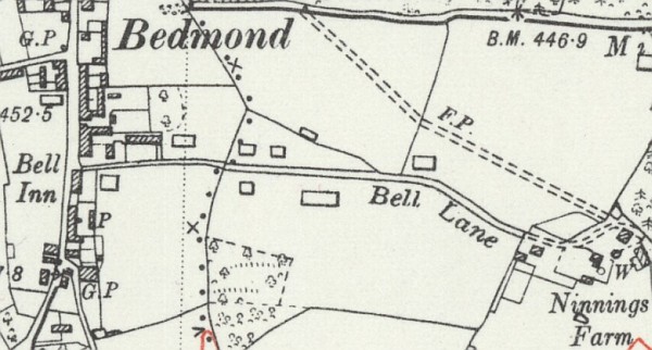 bedmond map 1938